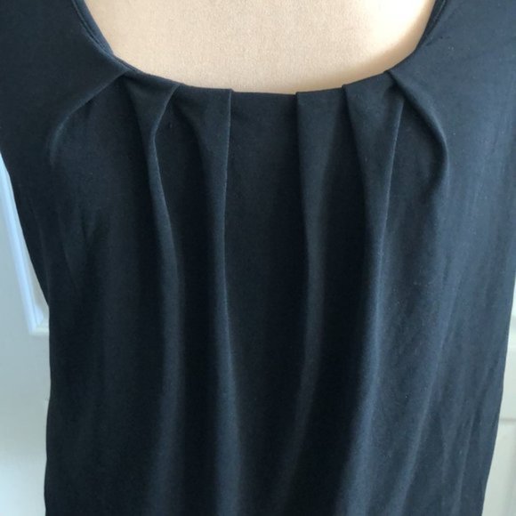 Six Degrees of Separation Black Top Blouse Pleated front Sz.M - Picture 3 of 8